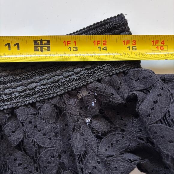 NWT Charming Charlie Sz XS Black Lace Dress Wednesday Addams Costume - Picture 9 of 12